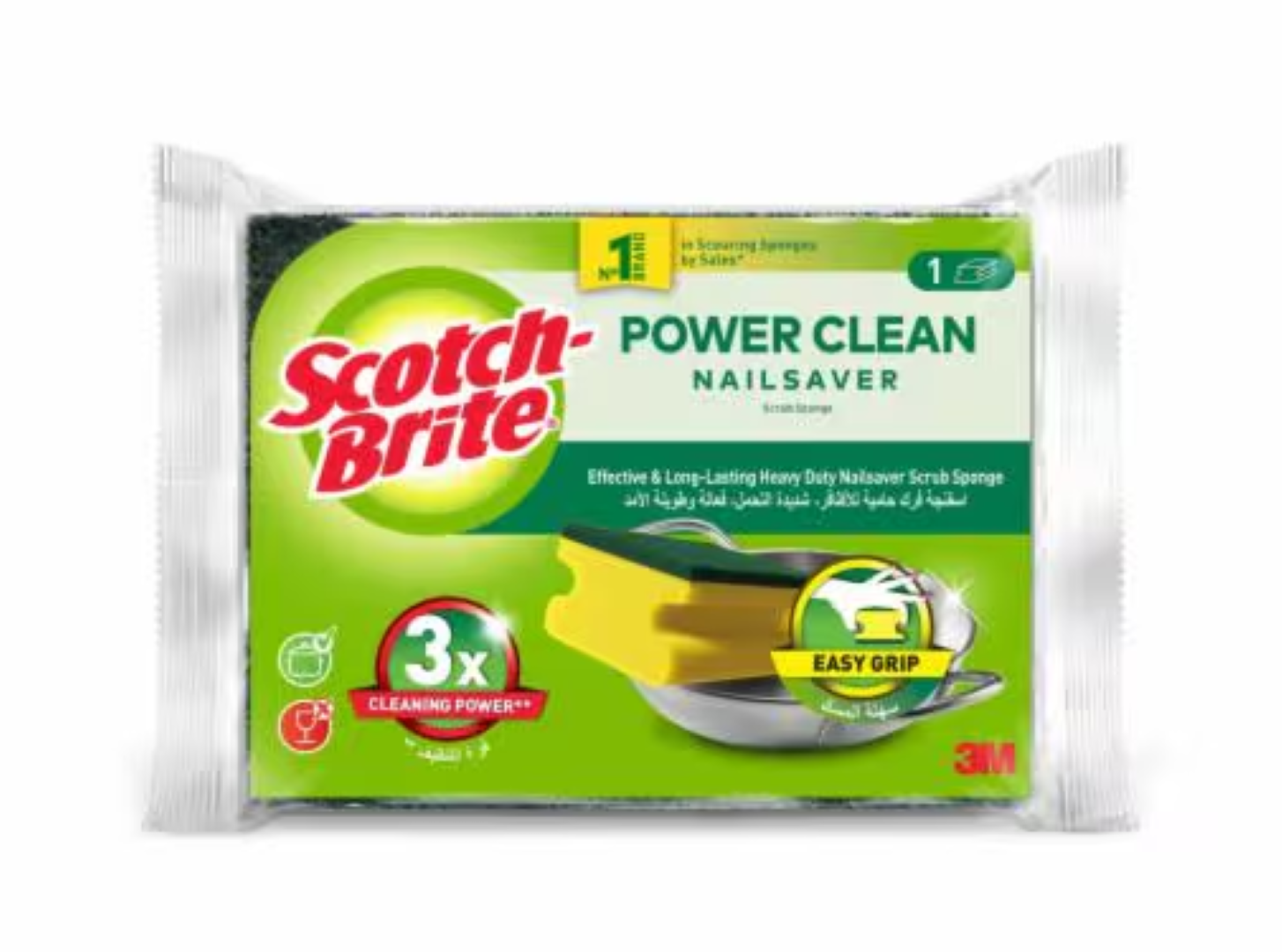 SCOTCH BRITE NAILSAVERH/DUTY SCRUBX8